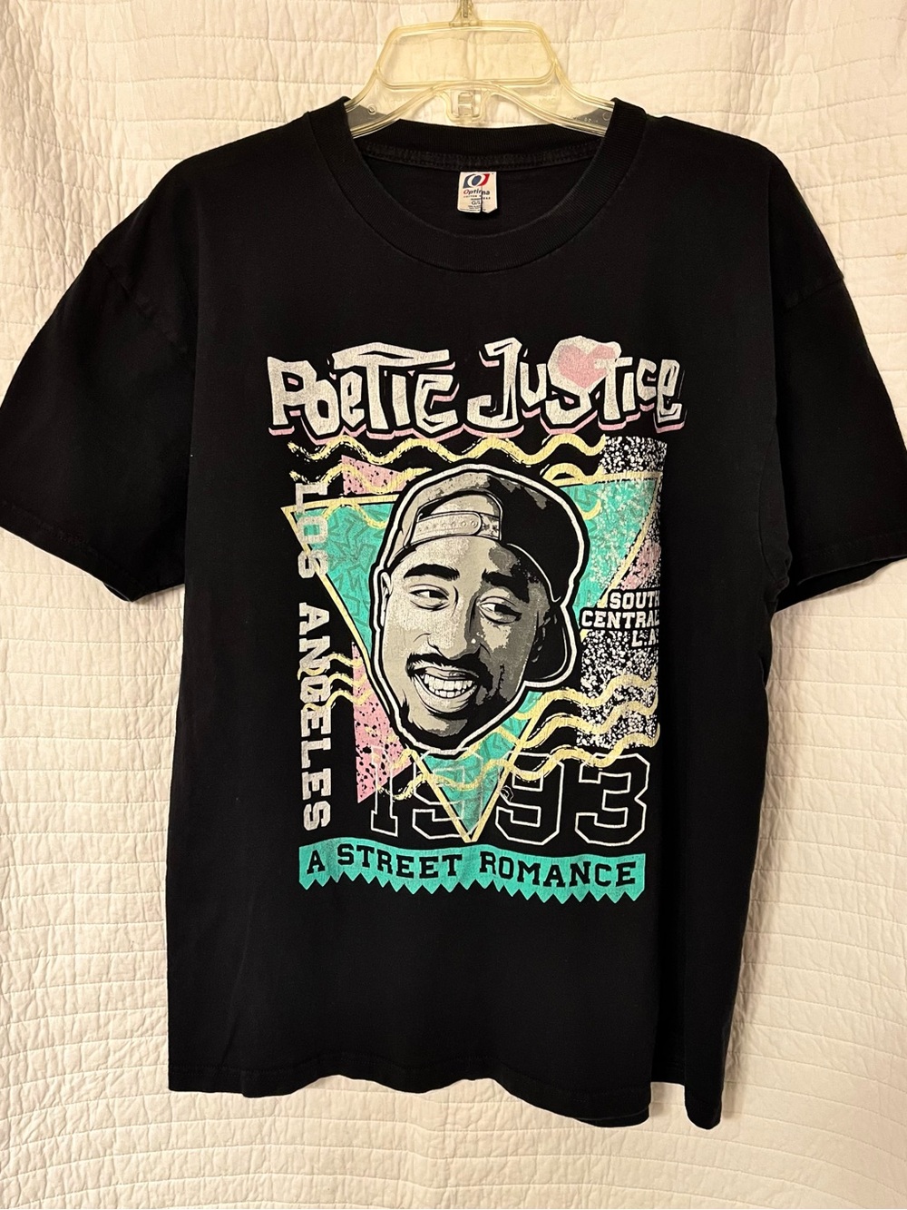 True Vintage 90’s press Tupac poetic justice T-shirt men’s size Large